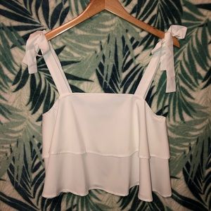 Ruffle Self Tie Tank Top